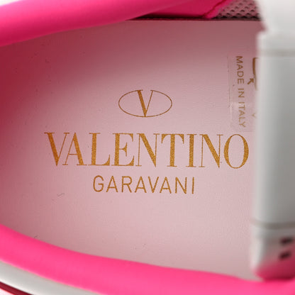 Valentino Garavani Calfskin Womens Backnet Sneakers 37 White Fuchsia 7 of 8