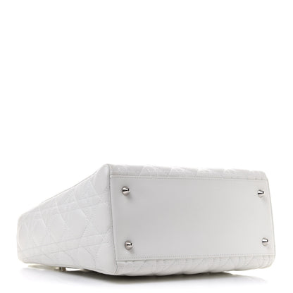Christian Dior Lambskin Cannage Medium Lady Dior White 4 of 16