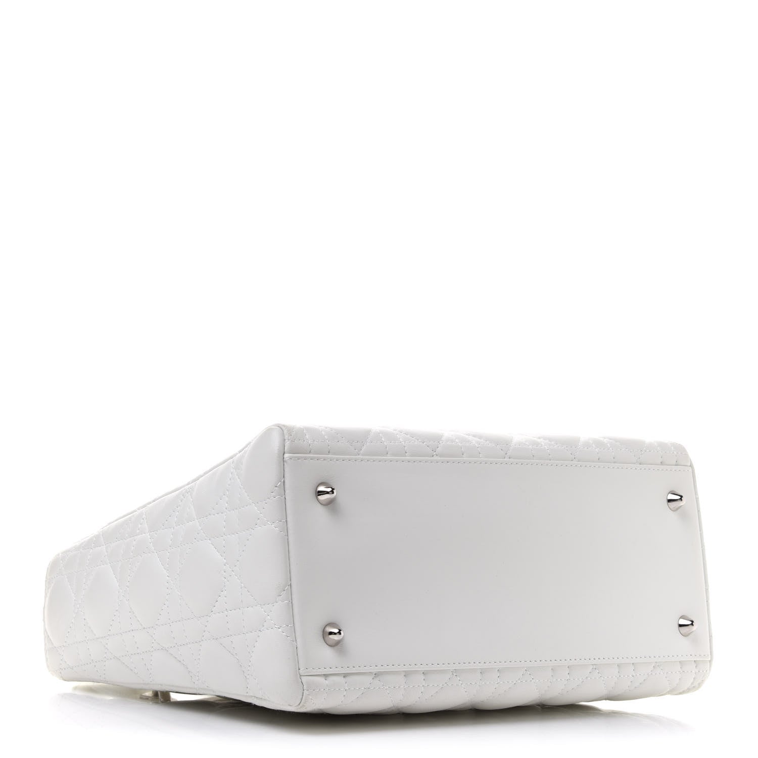 Christian Dior Lambskin Cannage Medium Lady Dior White 4 of 16