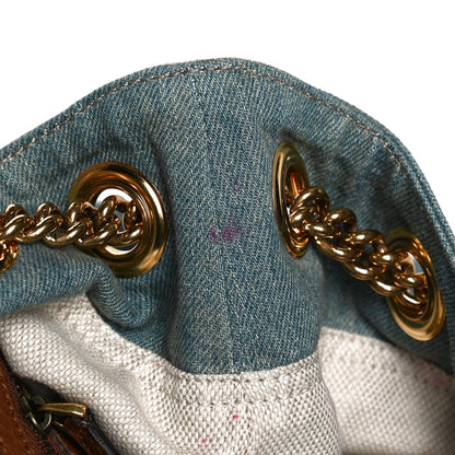 Gucci Denim Medium Soho Chain Shoulder Bag Blue 13 of 13
