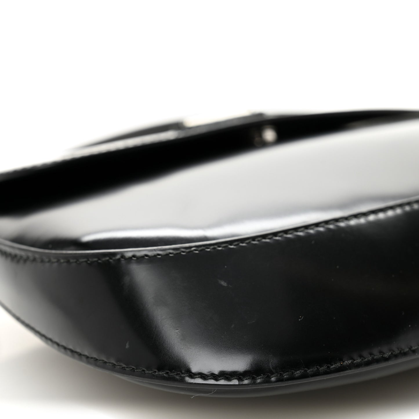 Spazzolato Cleo Flap Shoulder Bag Black