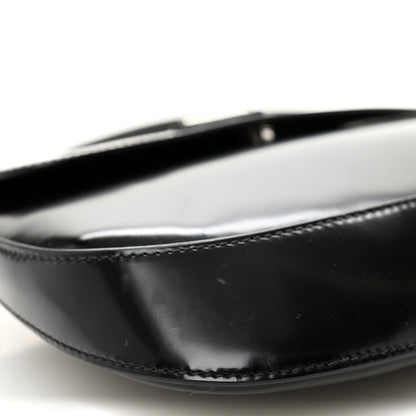 Prada Spazzolato Cleo Flap Shoulder Bag Black 9 of 11