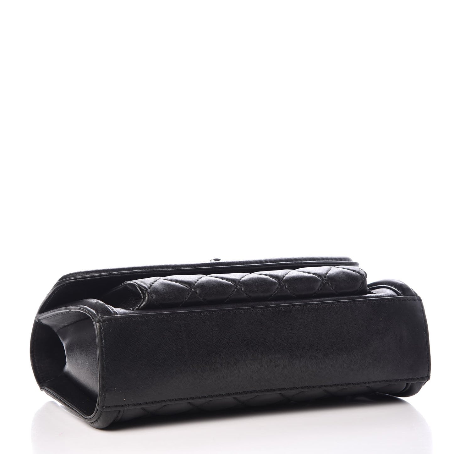 Lambskin Quilted Small Geometric Flap Black
