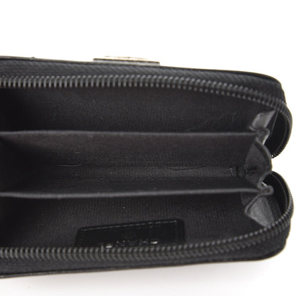 Chanel Lambskin Quilted Zip Around Boy Coin Purse Wallet Black 8 of 8