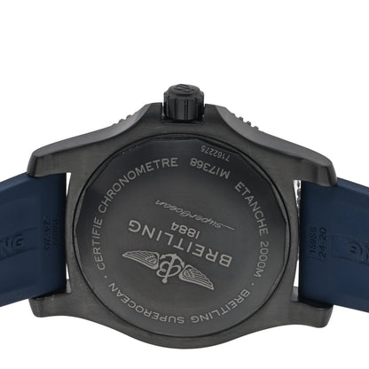 Breitling DLC Coated Stainless Steel Rubber 46mm Superocean Automatic Watch Blue M17368D71C1S1 3 of 5