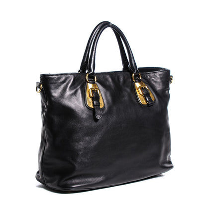 Prada Soft Calf Tote Nero Black 3 of 9