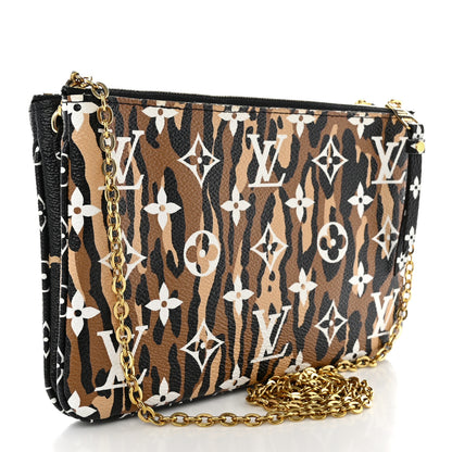 Louis Vuitton Monogram Giant Jungle Pochette Double Zip Black 3 of 12
