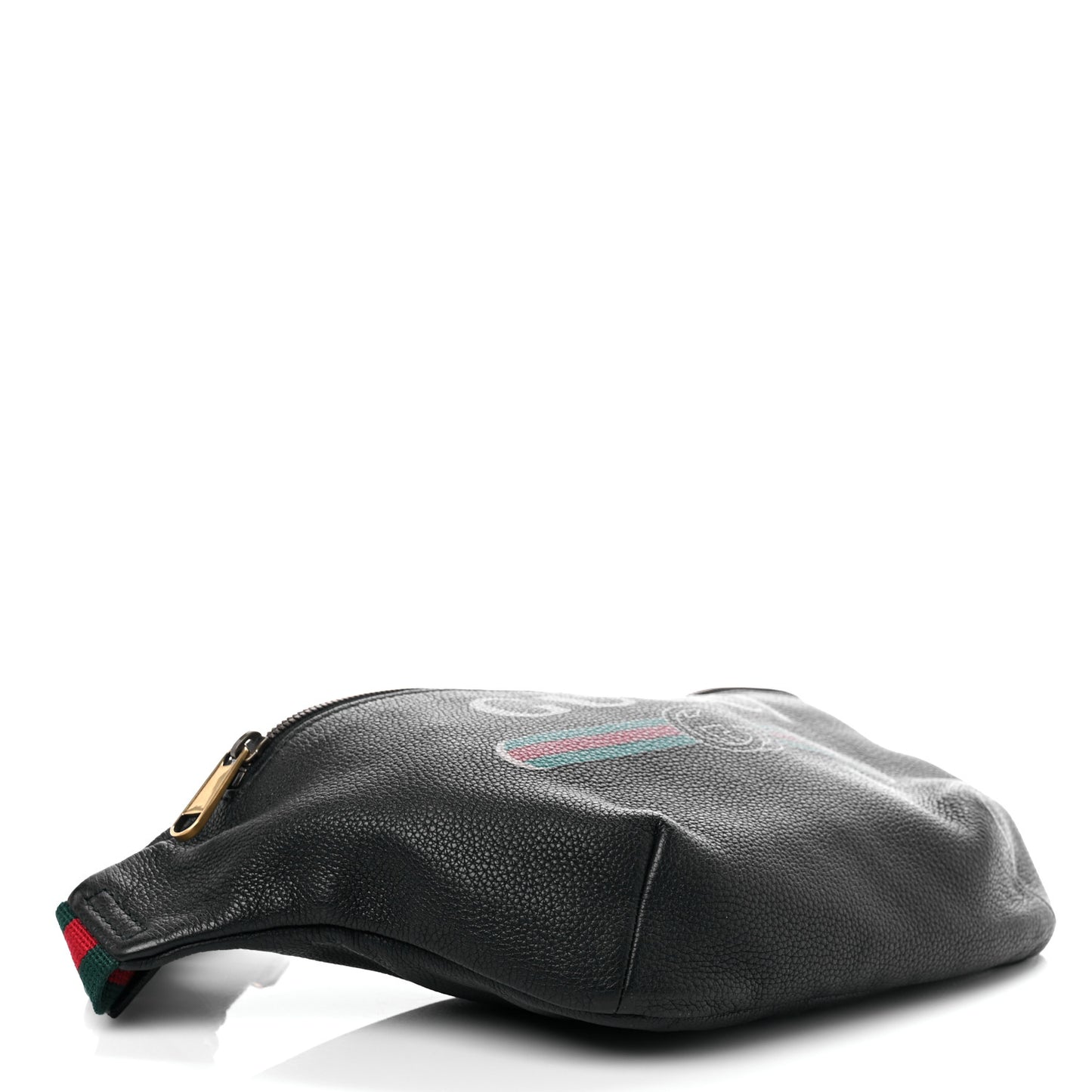 Grained Calfskin Logo Belt Bag Black