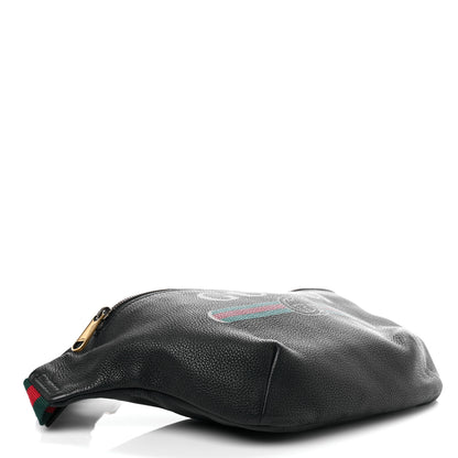 Gucci Grained Calfskin Logo Belt Bag Black 4 of 10