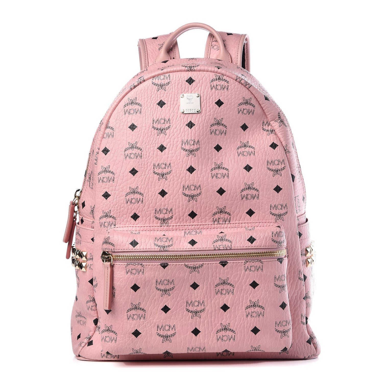 MCM Visetos Medium Side Studs Stark Backpack Pink 1 of 20