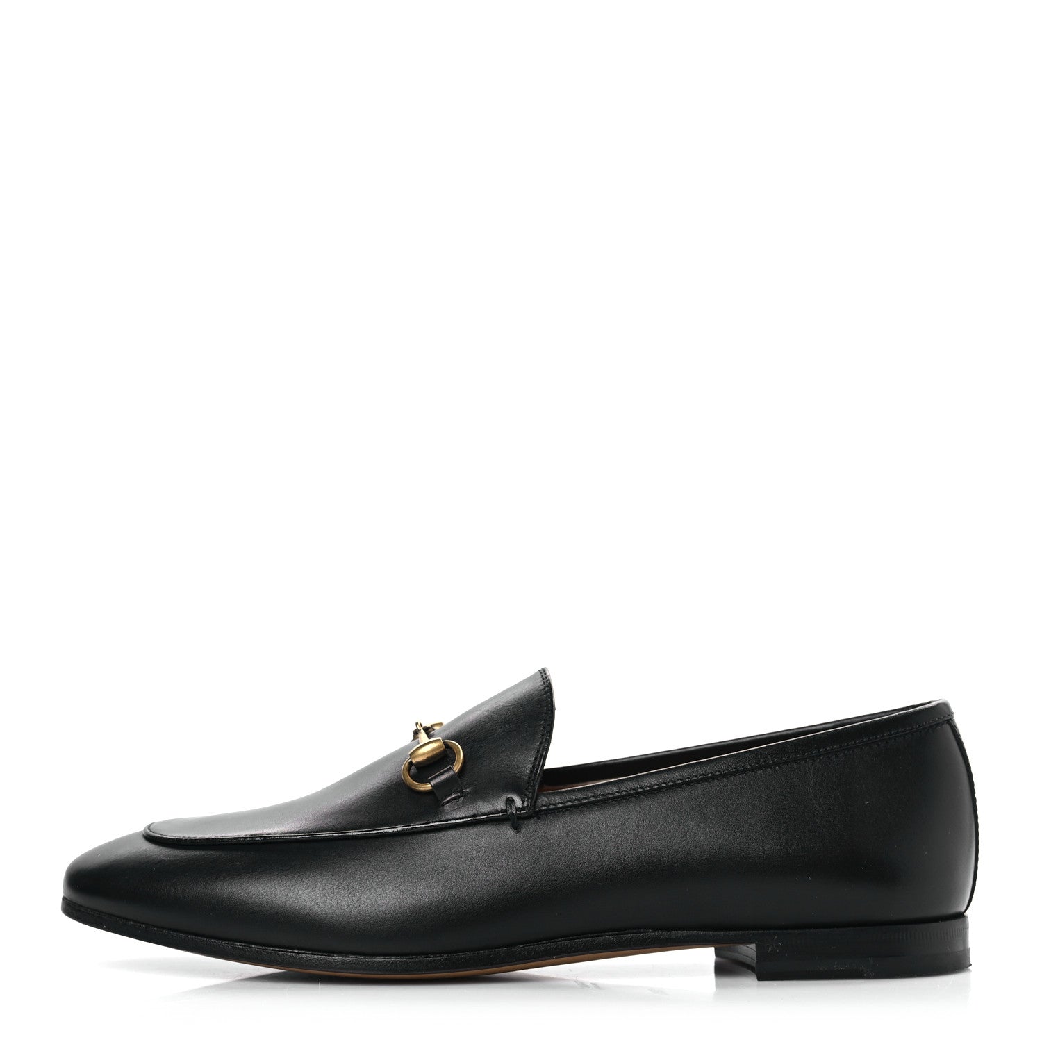 Gucci Calfskin Womens Jordaan Loafers 39.5 Black 1 of 8