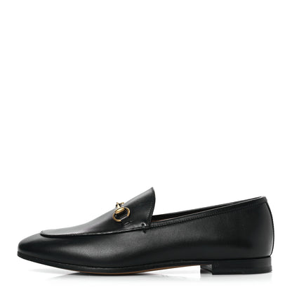 Gucci Calfskin Womens Jordaan Loafers 39.5 Black 1 of 8