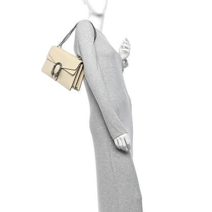 Gucci Textured Calfskin Crystal Small Dionysus Shoulder Bag Mystic White 2 of 15