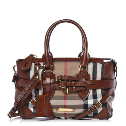 Burberry House Check Small Gladstone Dark Tan 1 of 11