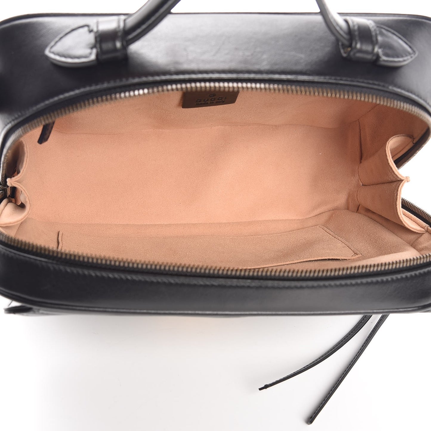 Calfskin Matelasse Sylvie Web Small GG Marmont Top Handle Shoulder Bag Black