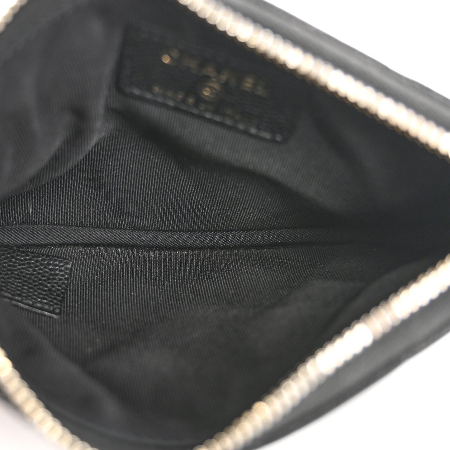 Caviar Quilted Small Cosmetic Case Black