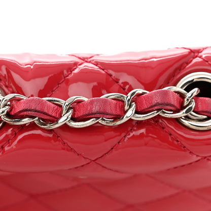 Chanel Patent Quilted Small Rock In Rome Single Flap Dark Pink 16 of 23