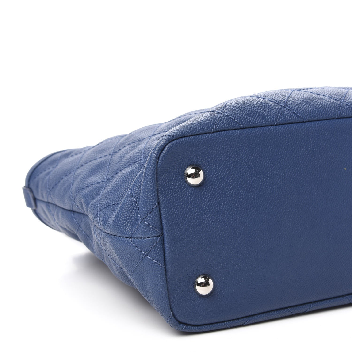 Chanel Grained Calfskin Quilted Small Daily Tote Blue 7 of 11