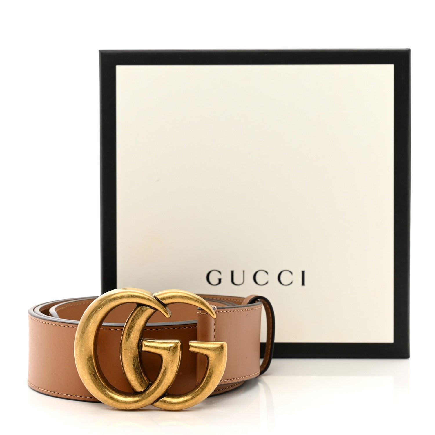 Gucci Calfskin Double G 40mm Belt 85 34 Tan 6 of 6