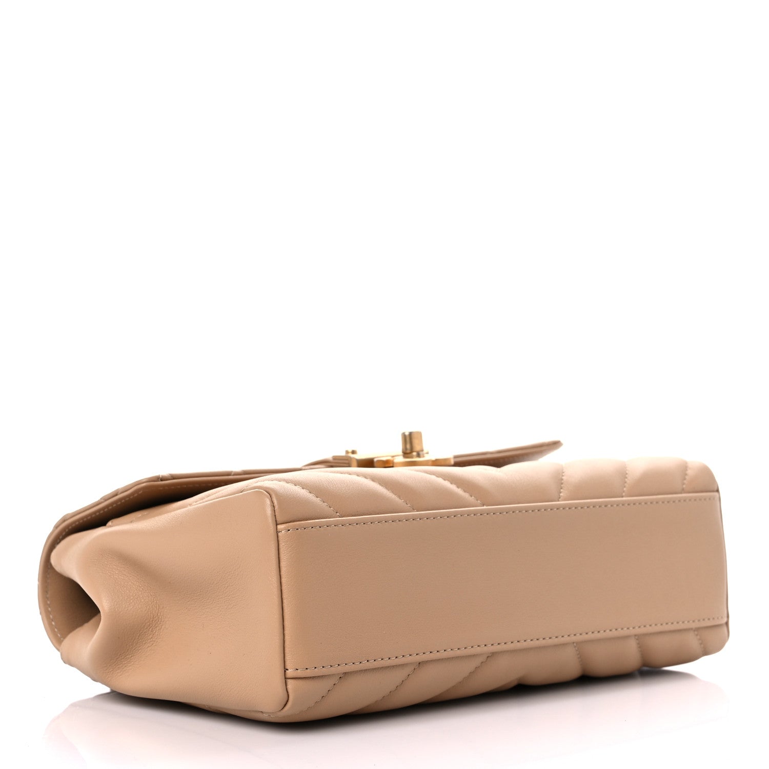 Chanel Calfskin Quilted Chevron In The City Bag Beige 4 of 9