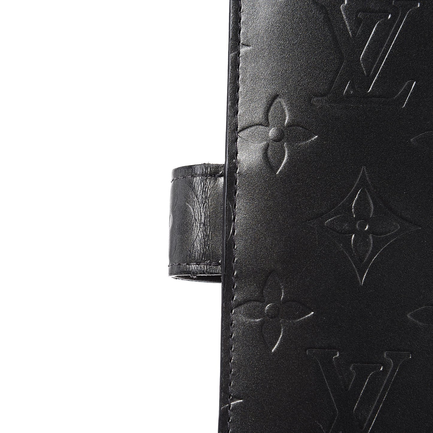 Mat Monogram Medium Ring Agenda Cover Black