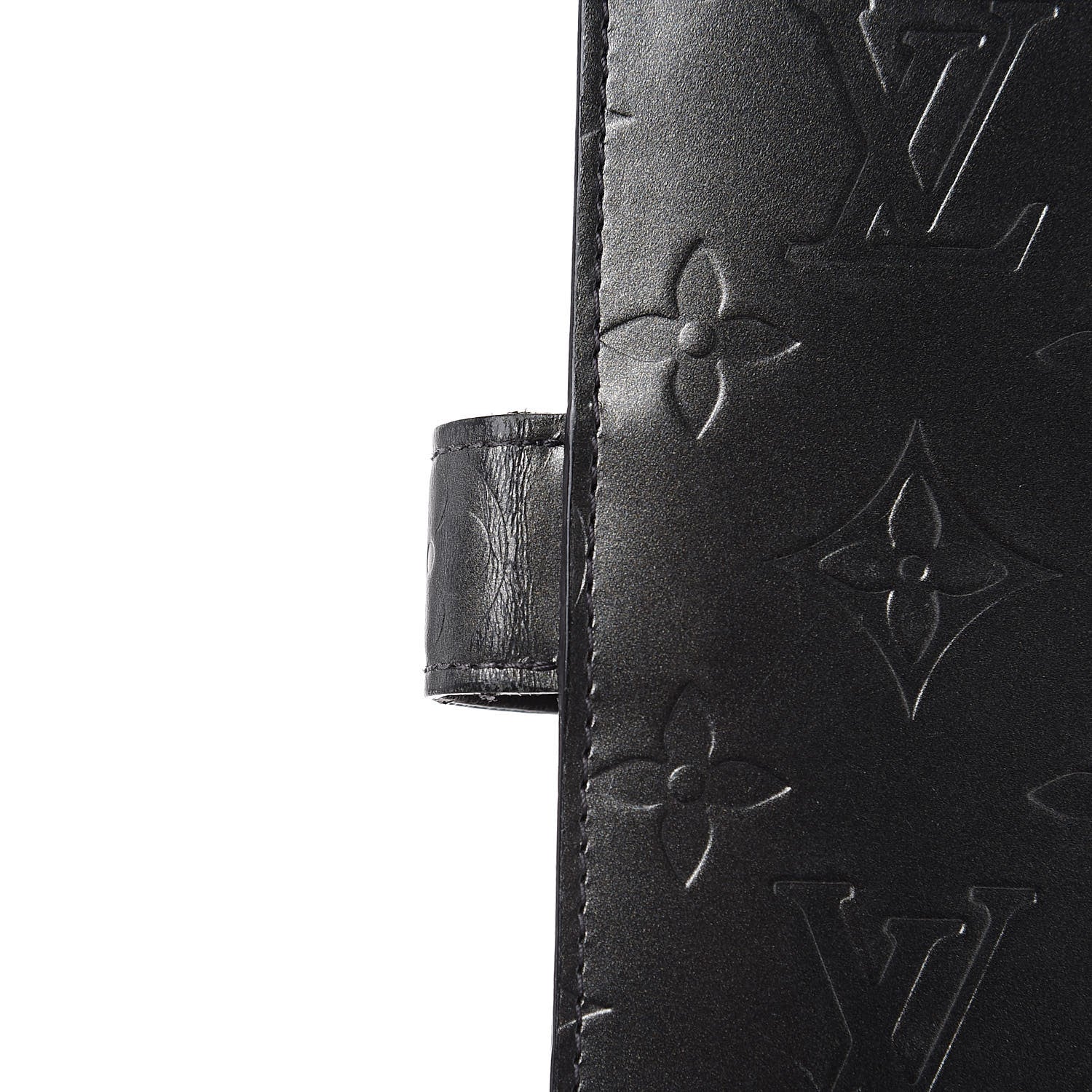 Louis Vuitton Mat Monogram Medium Ring Agenda Cover Black 7 of 11