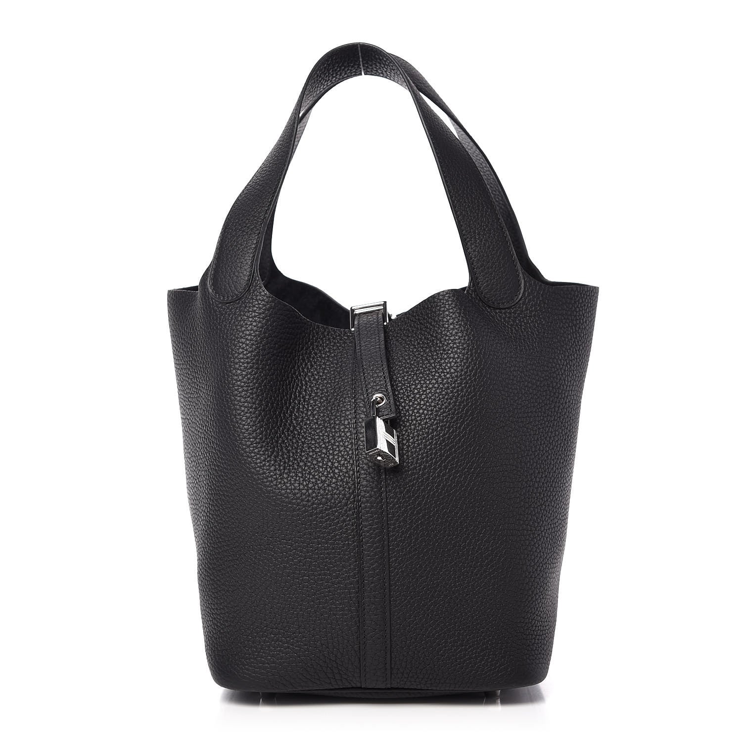 Hermes Taurillon Clemence Picotin Lock 22 MM Black 1 of 10