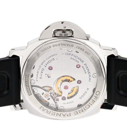 Panerai Stainless Steel Rubber 45mm Luminor Base 8 Days Manual Winding Watch White PAM00561 4 of 5