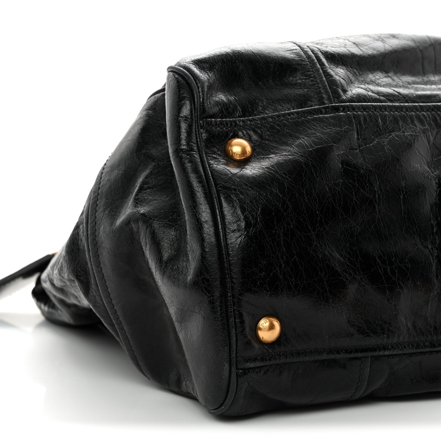 Prada Vitello Shine Shopping Satchel Black 9 of 11