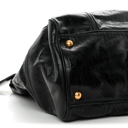 Prada Vitello Shine Shopping Satchel Black 9 of 11