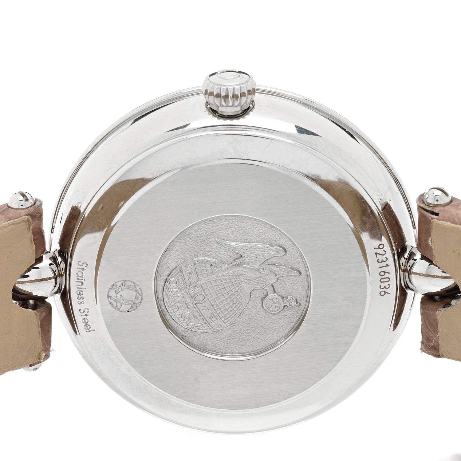 Omega Stainless Steel Alligator Diamond 27mm De Ville Prestige Quartz Watch 424.13.27.60.52.001 4 of 5