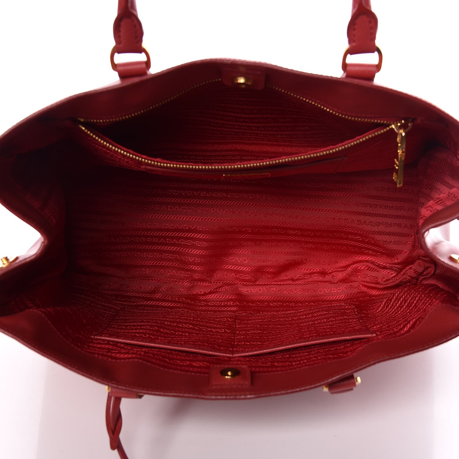 Prada Saffiano Lux Large Tote Fuoco 7 of 11
