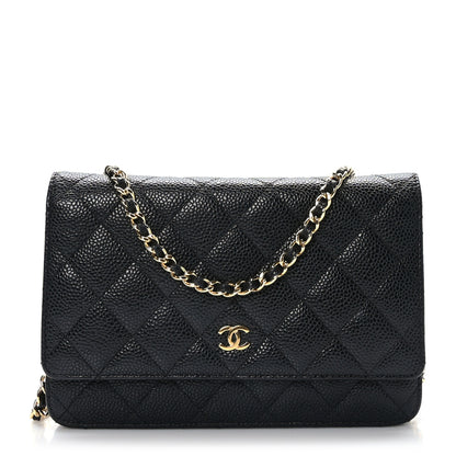 Chanel Caviar Quilted Wallet on Chain WOC Black 1 of 11