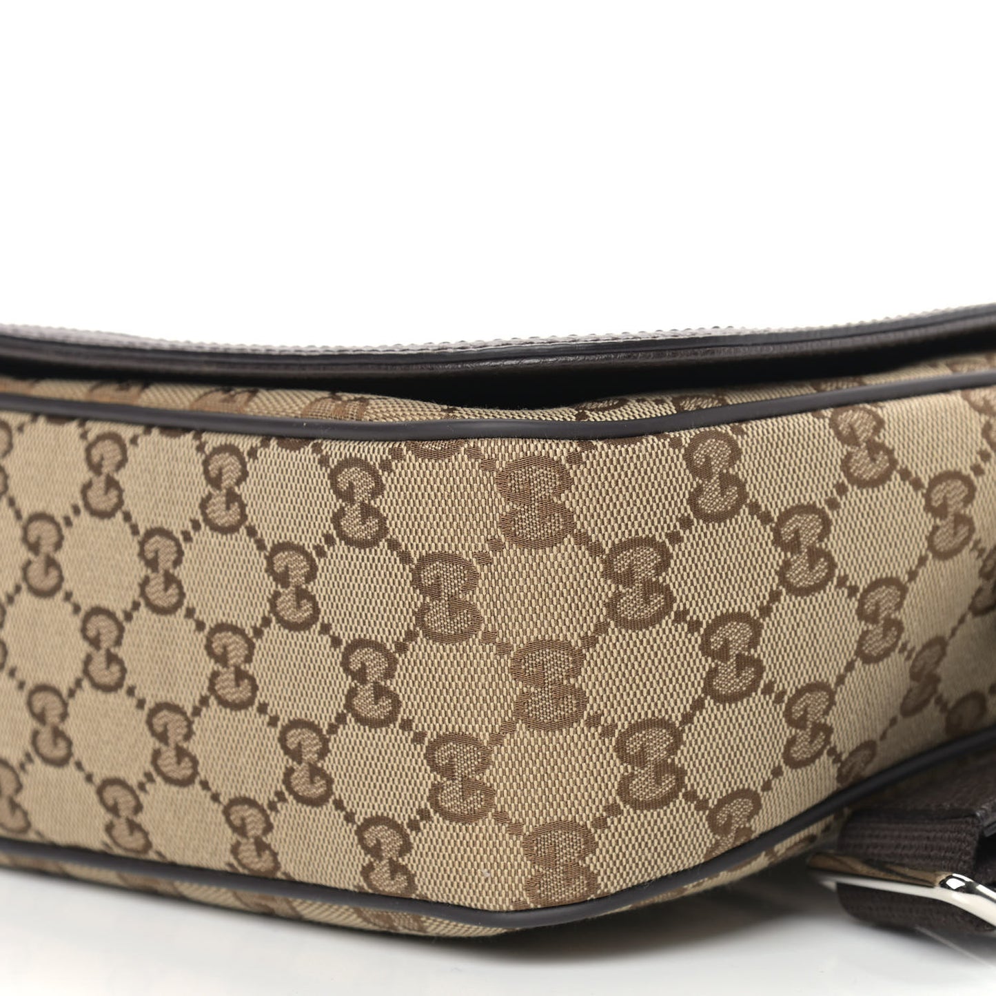 Monogram Flap Messenger Bag Beige Dark Brown
