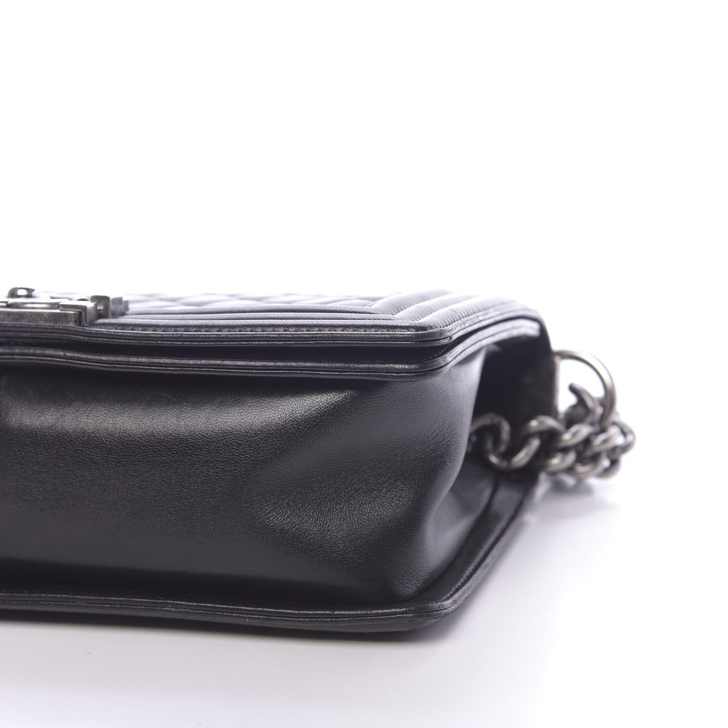 Chanel Lambskin Quilted Medium Boy Flap Black 9 of 15