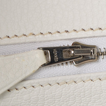 Hermes Taurillon Clemence Birkin 35 White 20 of 37