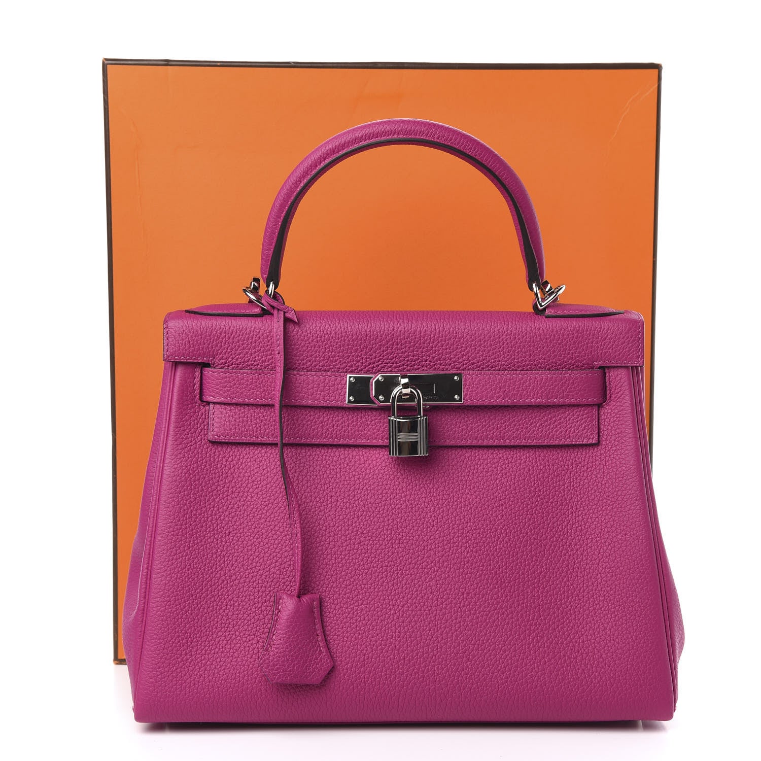 Hermes Togo Kelly Retourne 28 Rose Pourpre 13 of 13