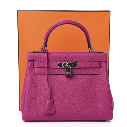 Hermes Togo Kelly Retourne 28 Rose Pourpre 13 of 13