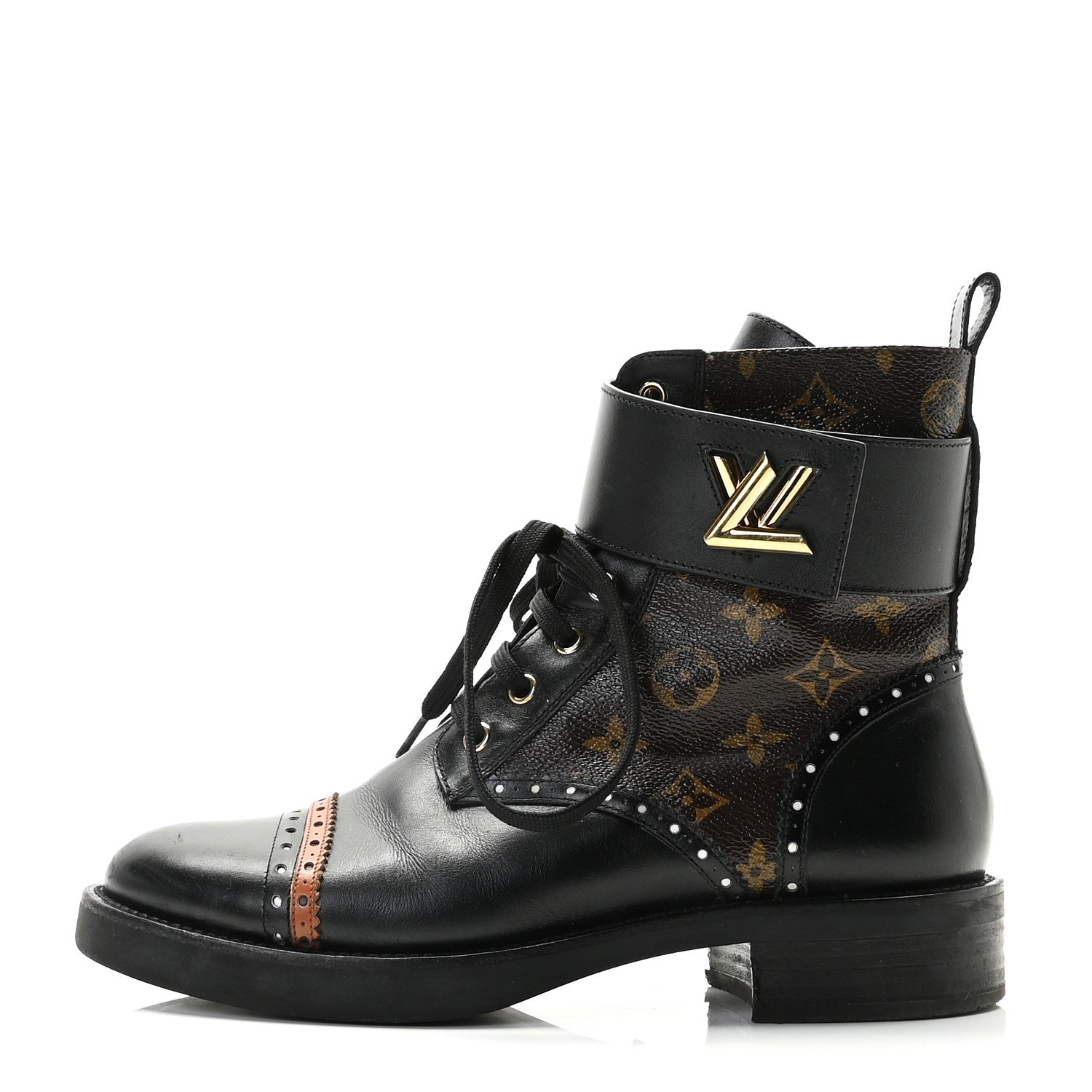 Louis Vuitton Calfskin Monogram Boyish Ranger Boots 40 Black 1 of 12