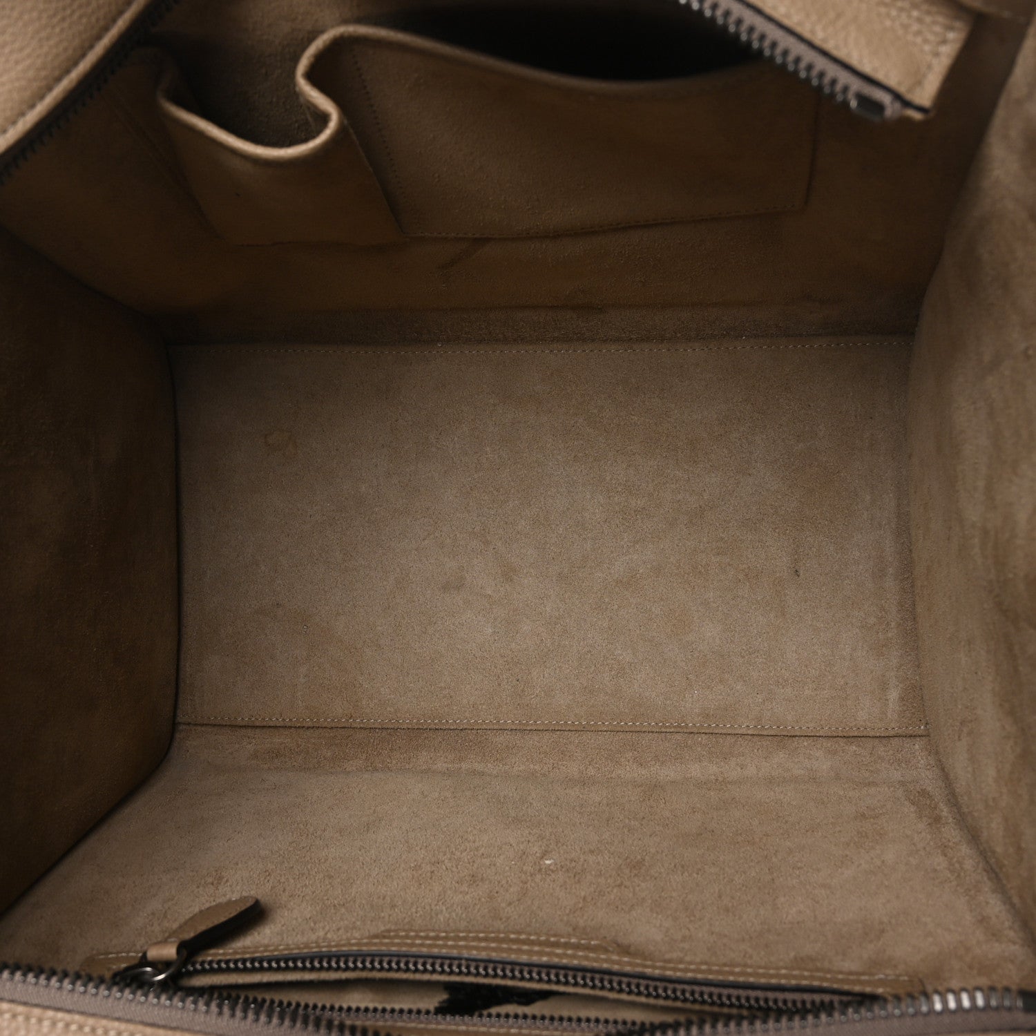Celine Drummed Calfskin Mini Luggage Dune 5 of 11