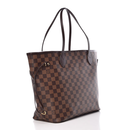 Louis Vuitton Damier Ebene Neo Neverfull MM Rose Ballerine 4 of 11