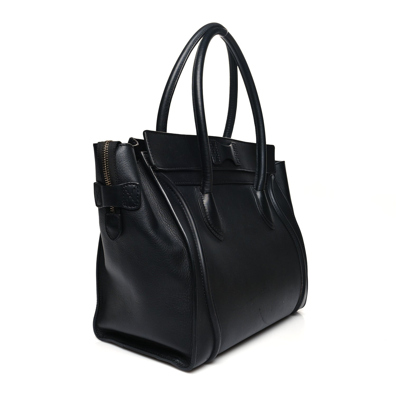 Celine Smooth Calfskin Shoulder Luggage Black 2 of 13