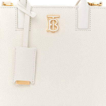 Burberry Calfskin Mini Frances Tote Optic White 8 of 10
