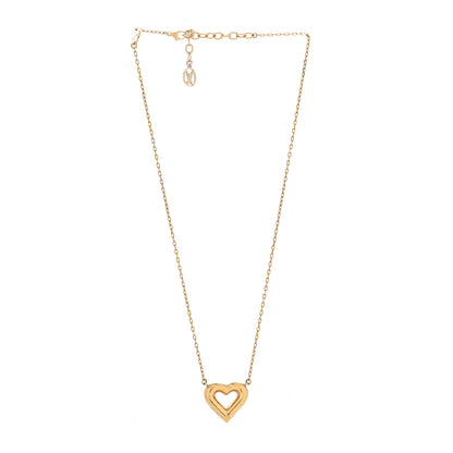 Louis Vuitton Metal LV and Me Heart Necklace Gold 3 of 7