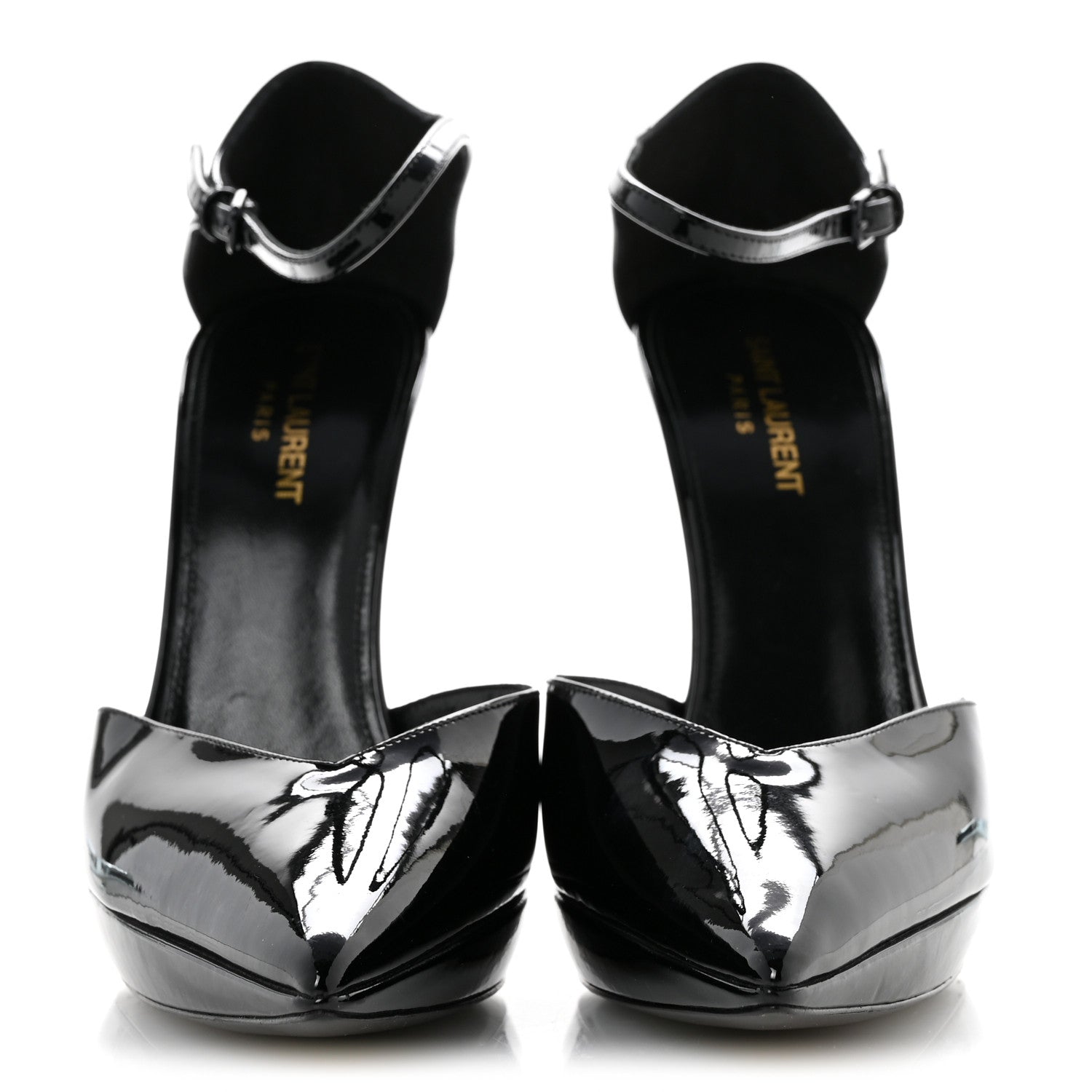 Saint Laurent Patent Zizi D'Orsay Pump 39 Black 3 of 10