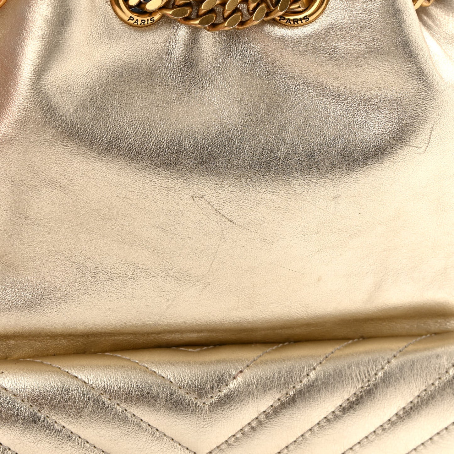 Lambskin Matelasse Monogram Joe Backpack Pale Gold