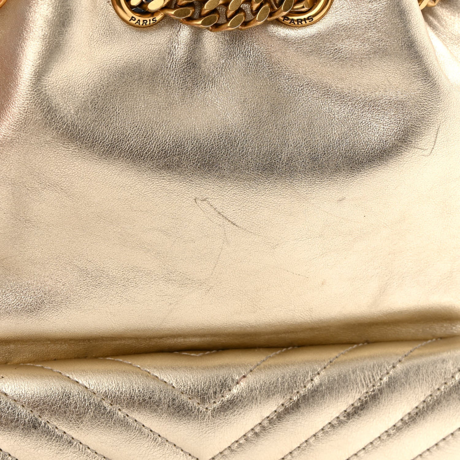 Saint Laurent Lambskin Matelasse Monogram Joe Backpack Pale Gold 15 of 19