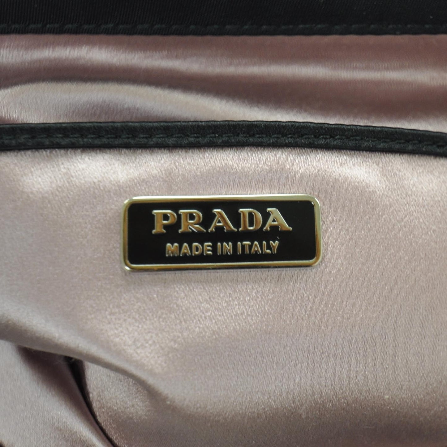 Tessuto Nylon Chevron Clutch Nero Black