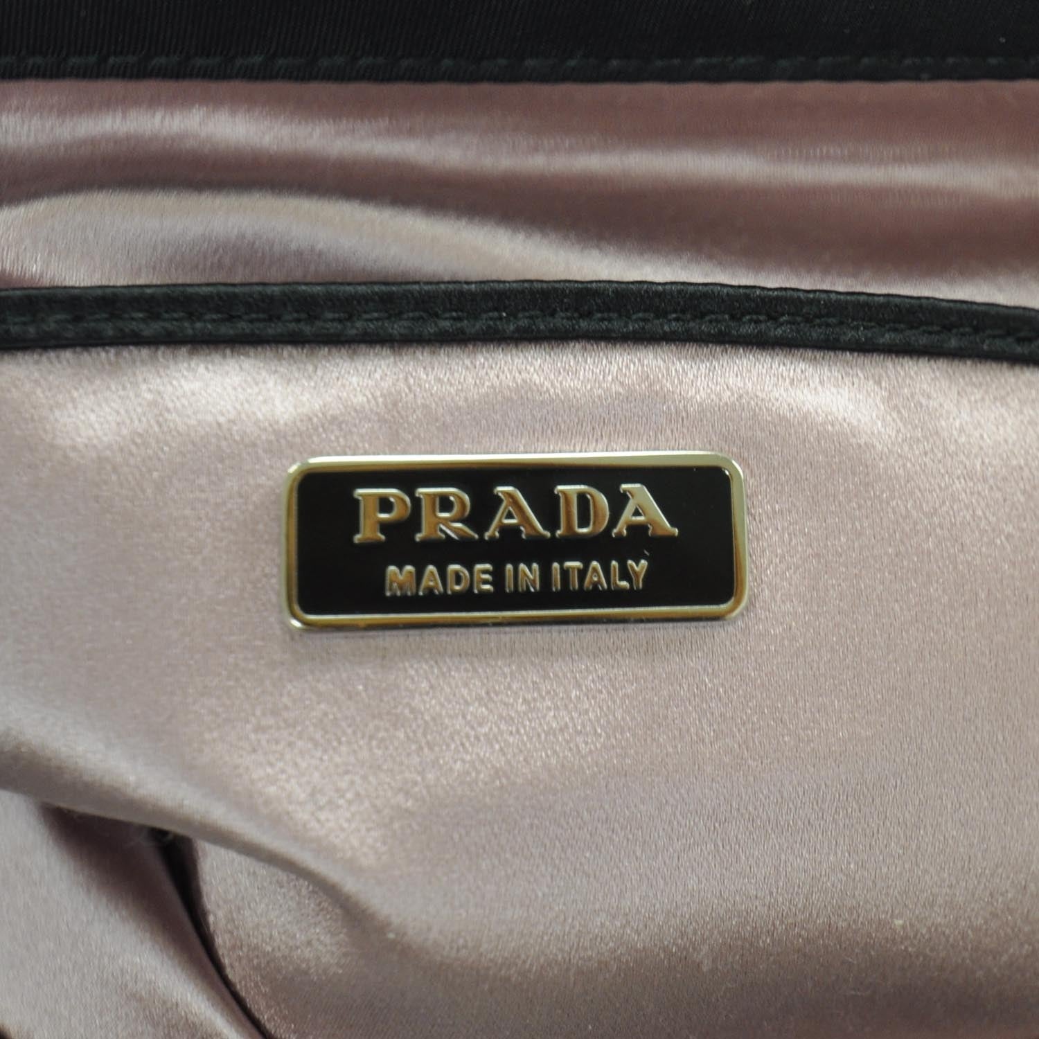 Prada Tessuto Nylon Chevron Clutch Nero Black 8 of 8