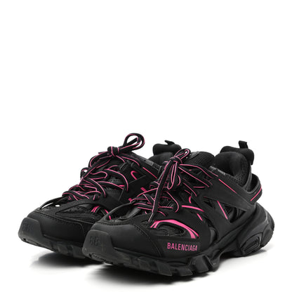 Balenciaga Mesh Rubber Bi-Color Womens Track Sneakers 39 Black Neon Pink 3 of 8